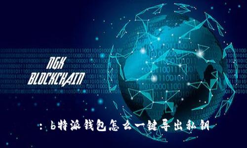: b特派钱包怎么一键导出私钥