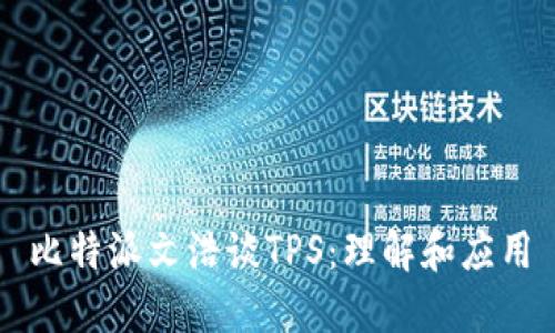 比特派文浩谈TPS：理解和应用