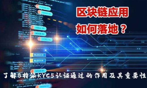 了解B特派KYC5认证通过的作用及其重要性